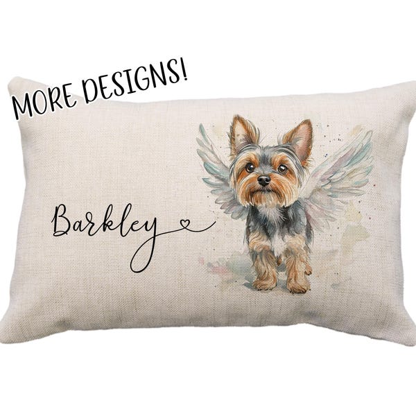 Almohadas de recuerdo de Yorkshire Terrier, varios diseños, 30 x 45 cm, almohada o funda, regalo de condolencias para Yorkshire Terrier, regalo conmemorativo para Yorkshire Terrier, pérdida de Yorkshire Terrier