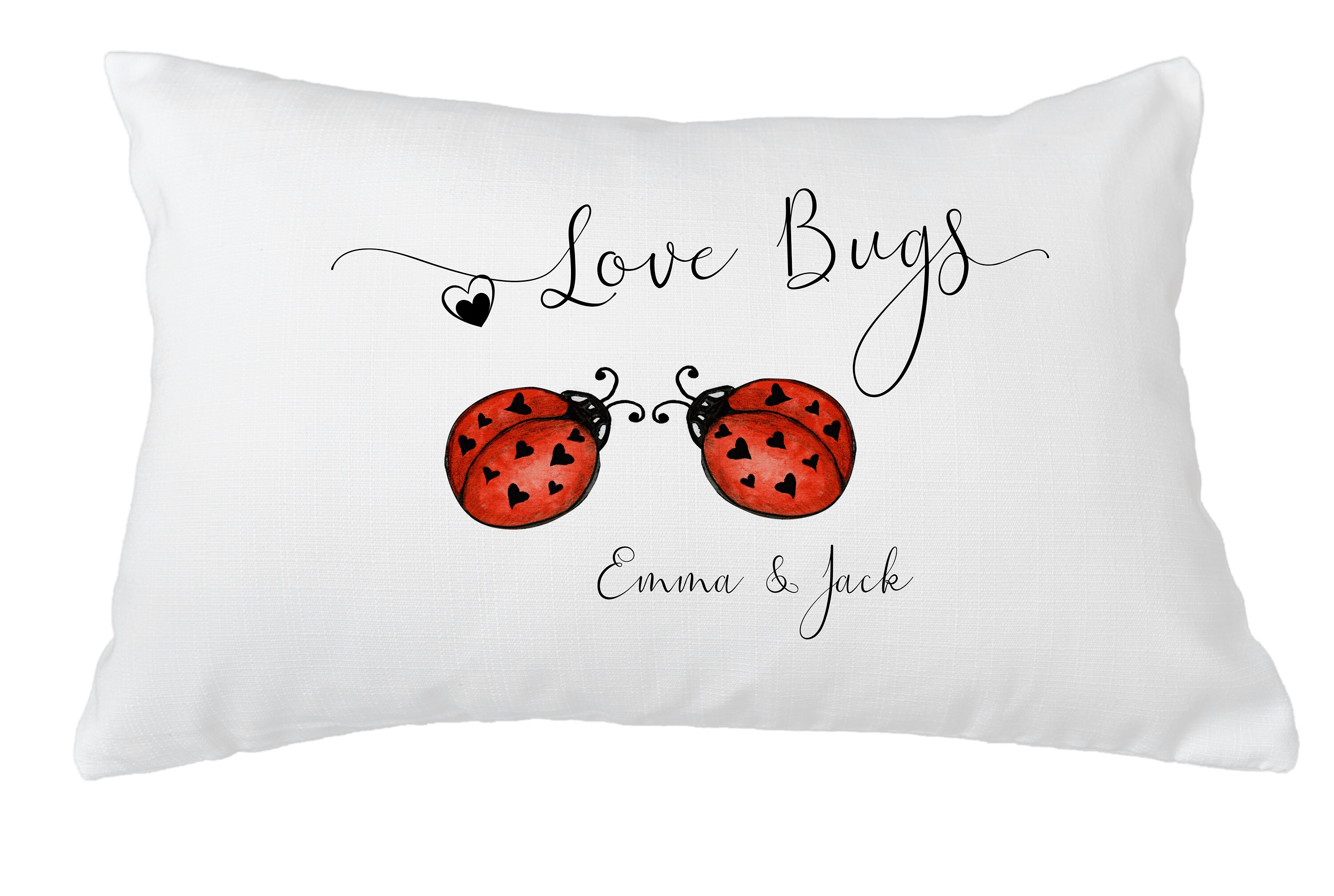 Personalized Love Bugs Pillow or Case 12x18 Romantic Gifts Etsy