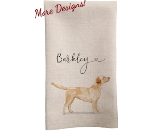 Labrador Retriever Towel, Yellow Lab, Chocolate, Multiple Designs, Handmade
