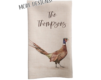 Pheasant Towel, Custom Pheasant Towel, Hunting Gifts, Bird Towel, Bird Gifts
