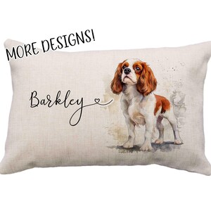 Cavalier King Charles Spaniel Custom Pillows, 12x18* Pillow or Cover, Dog Gifts, Christmas Pet Loss, Angel