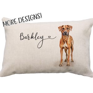 Rhodesian Ridgeback Custom Pillow or Cover, 12x18* Pillow, Rhodesian Ridgeback Gifts, Ridgeback Pillow, Ridgeback Memorial