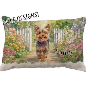 Yorkshire Terrier Christmas Pillows, Multiple Designs! Custom Yorkie, Yorkie Gifts, Christmas Yorkie, Yorkie Stuff, 12x18* Pillow