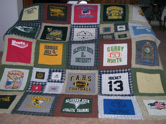 T-shirt Memory Quilt With Sashing - Etsy