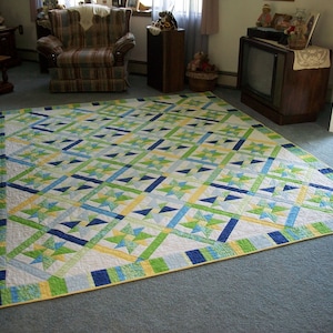 Pinwheel Quilt Blanket for King Bed
