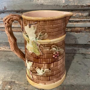 Antique Majolica Jug Or Pitcher