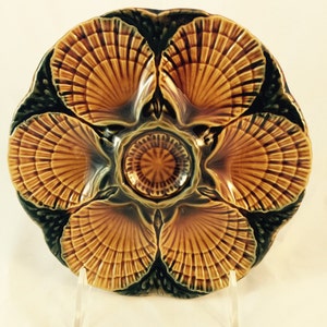 Vintage Oyster Plate Made By Sarreguemines Of France
