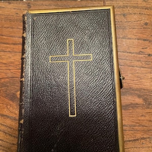 French Prayer Book With Cross On Cover