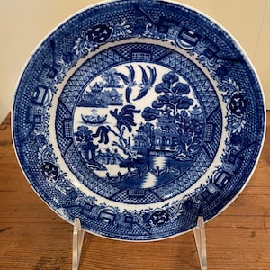 Blue Willow Plate By Rorstrand Of Sweden