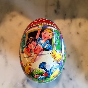 Vintage Easter Egg From West Germany In Paper Mache