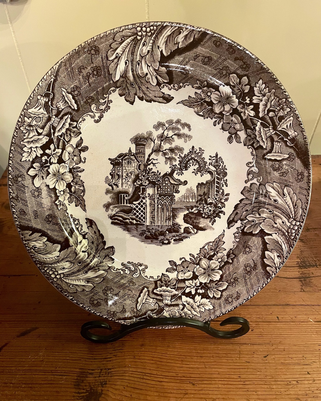 Brown Transfer Ware in the Devon Pattern by W Ridgeway - Etsy