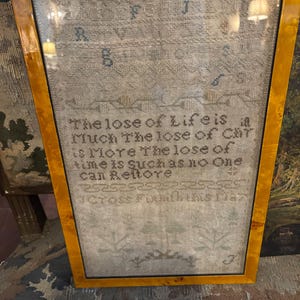 Framed Sampler Dated 1814