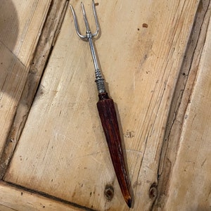 Horn Handled Bread Fork Or Meat Fork