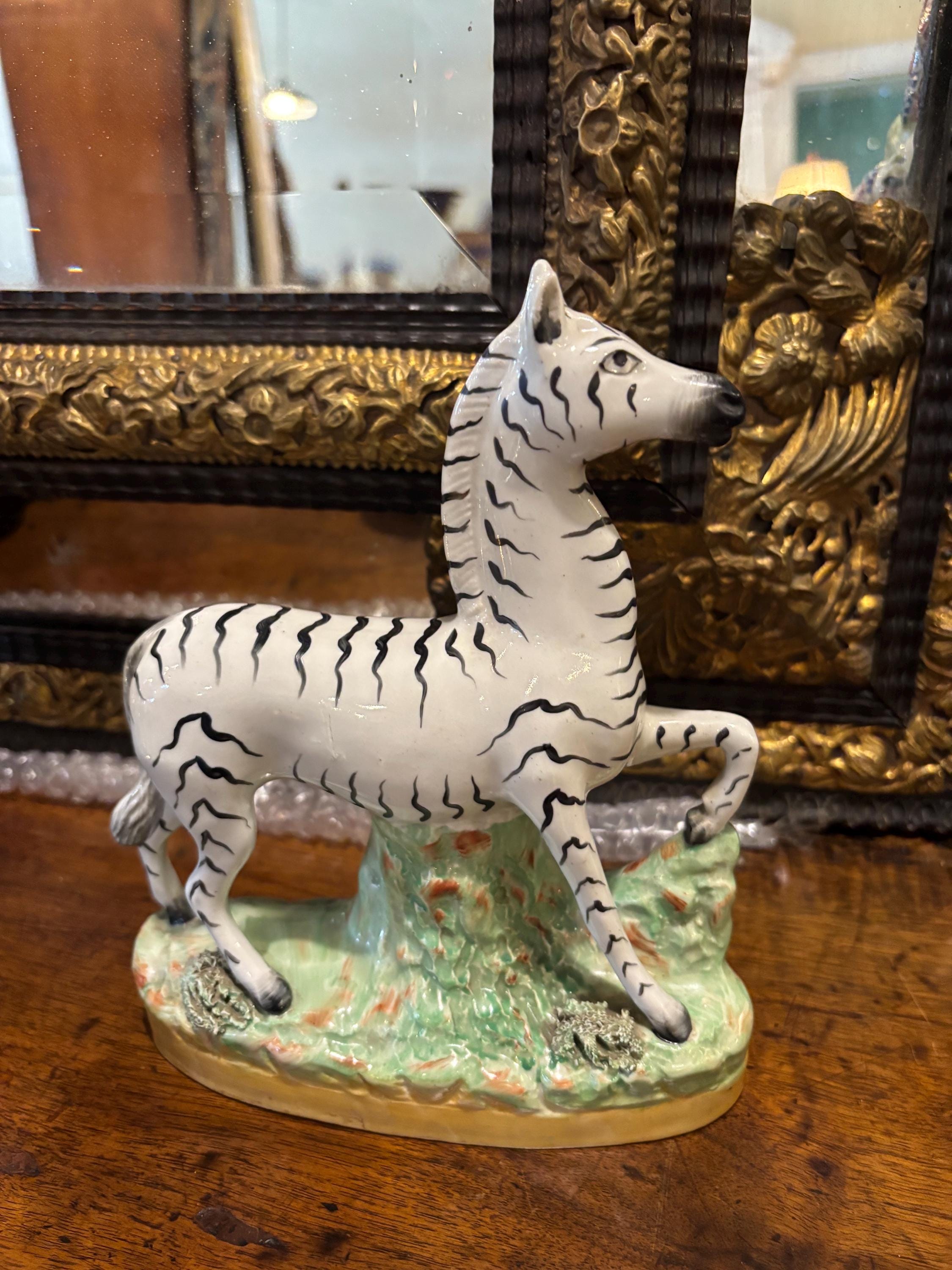 Antique Staffordshire Zebra - Etsy