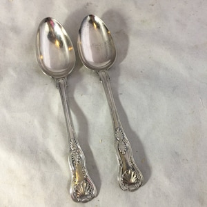 Queen&#39;s Pattern Tablespoons In Silver Plate Made In England