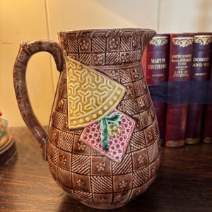 Antique Majolica Jug Or Pitcher From Aesthetic Movement