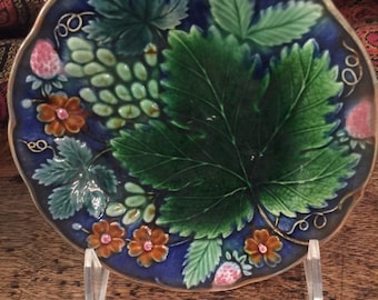 Majolica Plate In Blue From Sweden