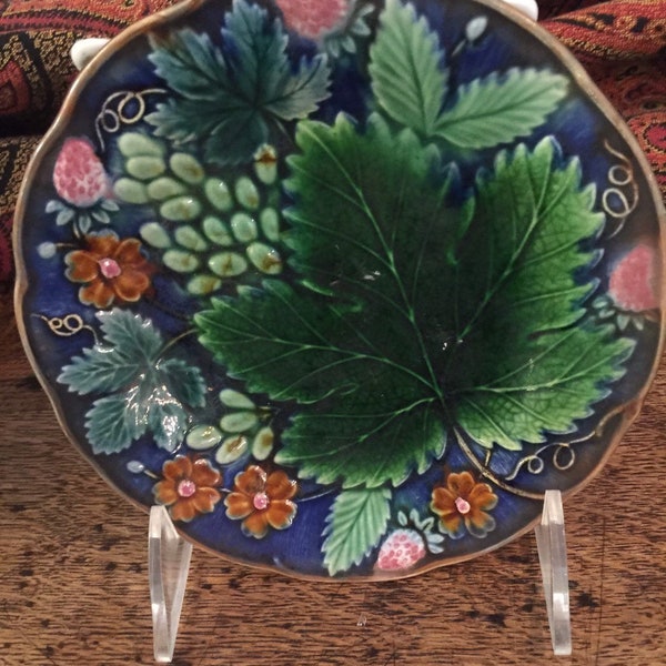 Majolica Plate In Blue From Sweden