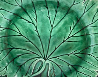 Green Majolica Cabbage Leaf By Wedgewood