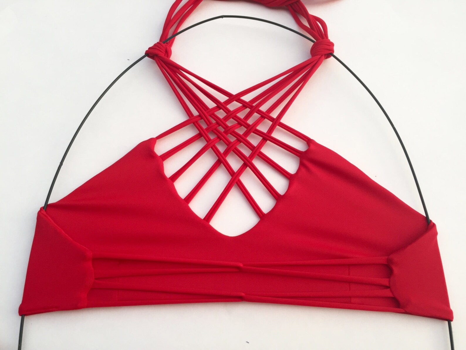red cross halter top