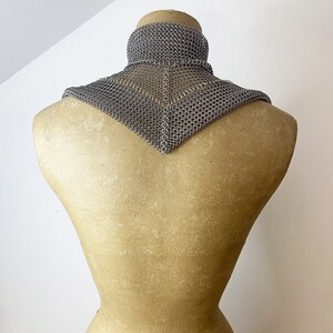 Falconiere Ruff Collar - Chainmail Cowl Neck Dicky - Silver Tone Gorget ...