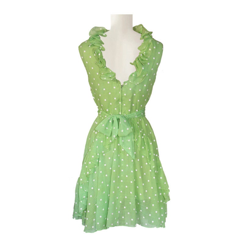 60s Lilli Diamond California Sheer Flutter Dress Vintage - Etsy