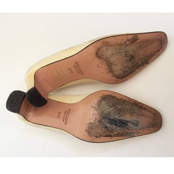 80s/90s ESCADA Suede & Alligator toe cap pumps - … - image 5