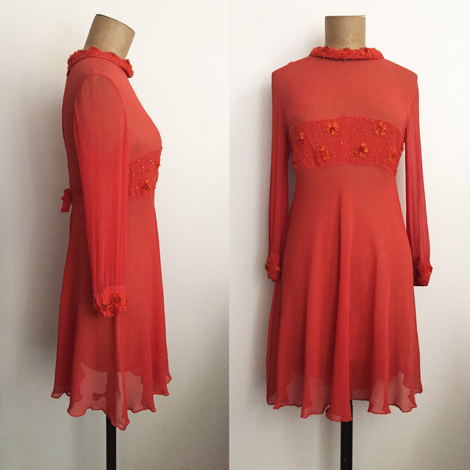 60's Iconic Mod Empire Babydoll Mini Dress by The Villager
