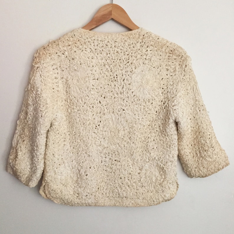 50’s Silk Ribbon Short Bolero Jacket main image 1
