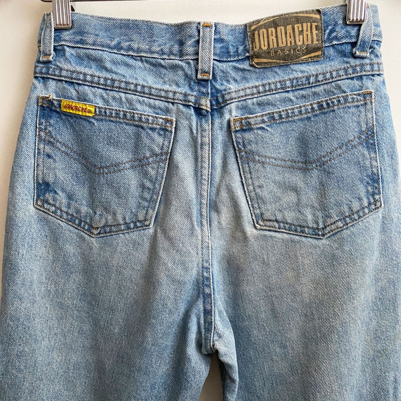 80s JORDACHE High Waist Jeans 5 Pocket Light Wash Denim Slim - Etsy