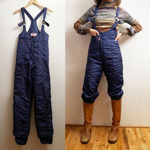 1970s JC Penney Ski Wear - Navy Jumpsuit - Nylon S