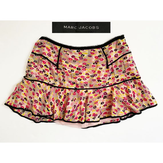 MARC JACOBS Floral Silk Mini Skirt Low 