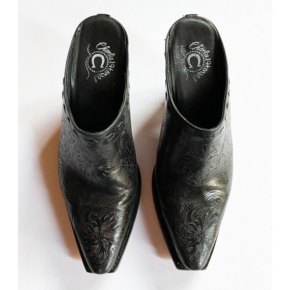 1990s Charlie Horse Tooled Leather Cowboy Boot Mul