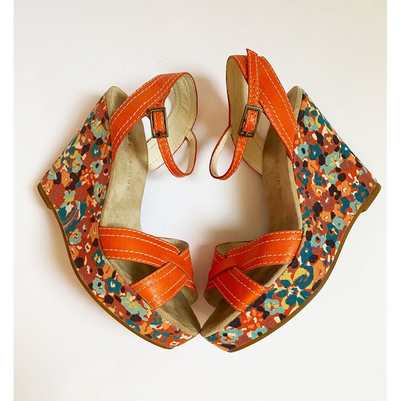 MARC JACOBS 70s Style Floral Platforms - Orange We