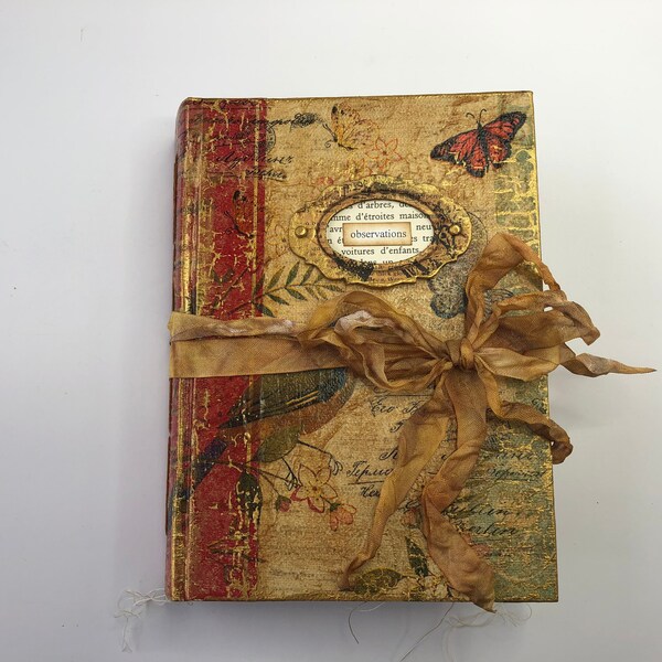 Observations Journal, Junk Journal, Upcycled Journal, Tea Dye Journal, Junque Journal,  Vintage Journal