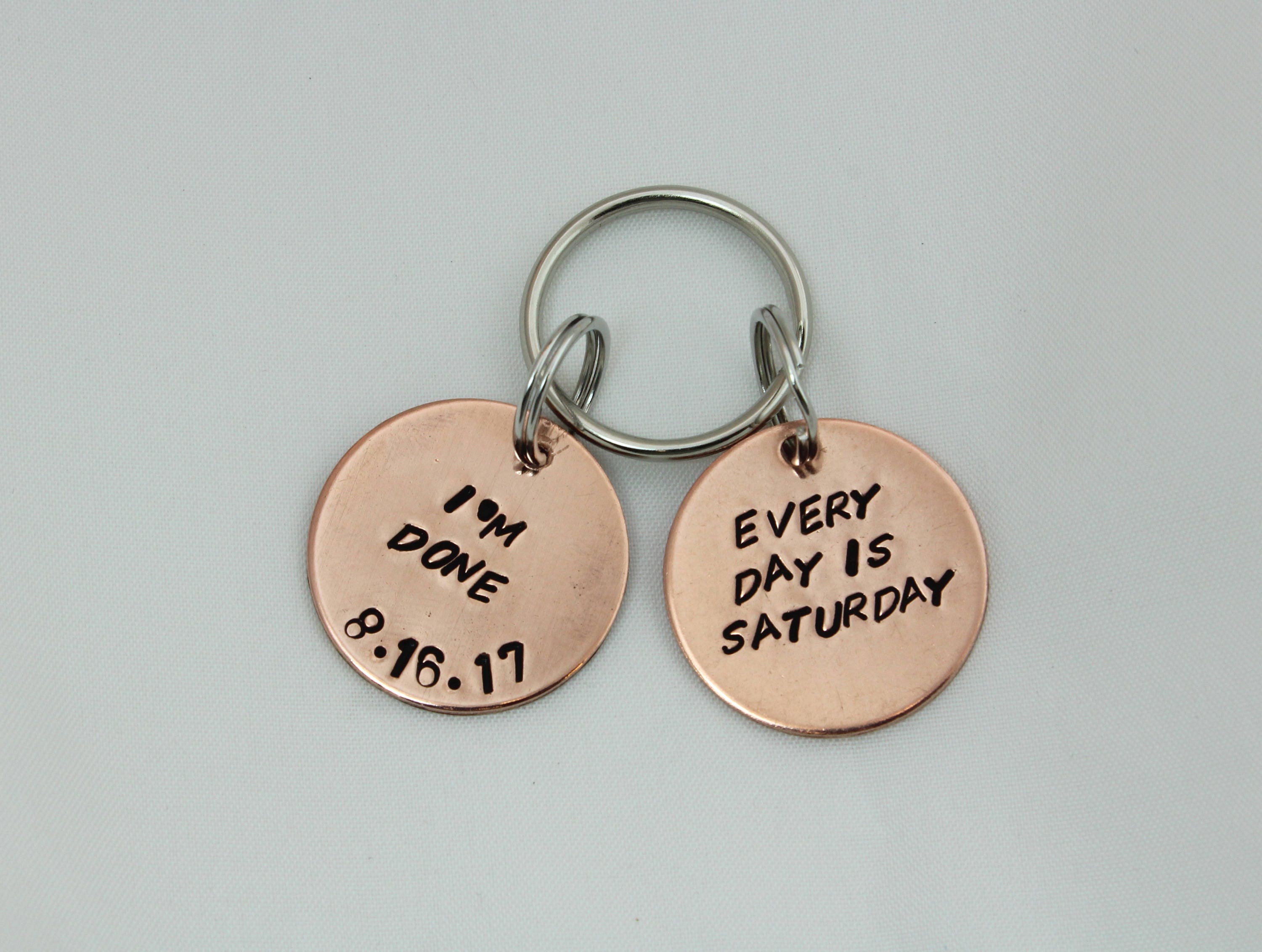 Keychain Personalized Keychain for Him Keychain Friend Etsy