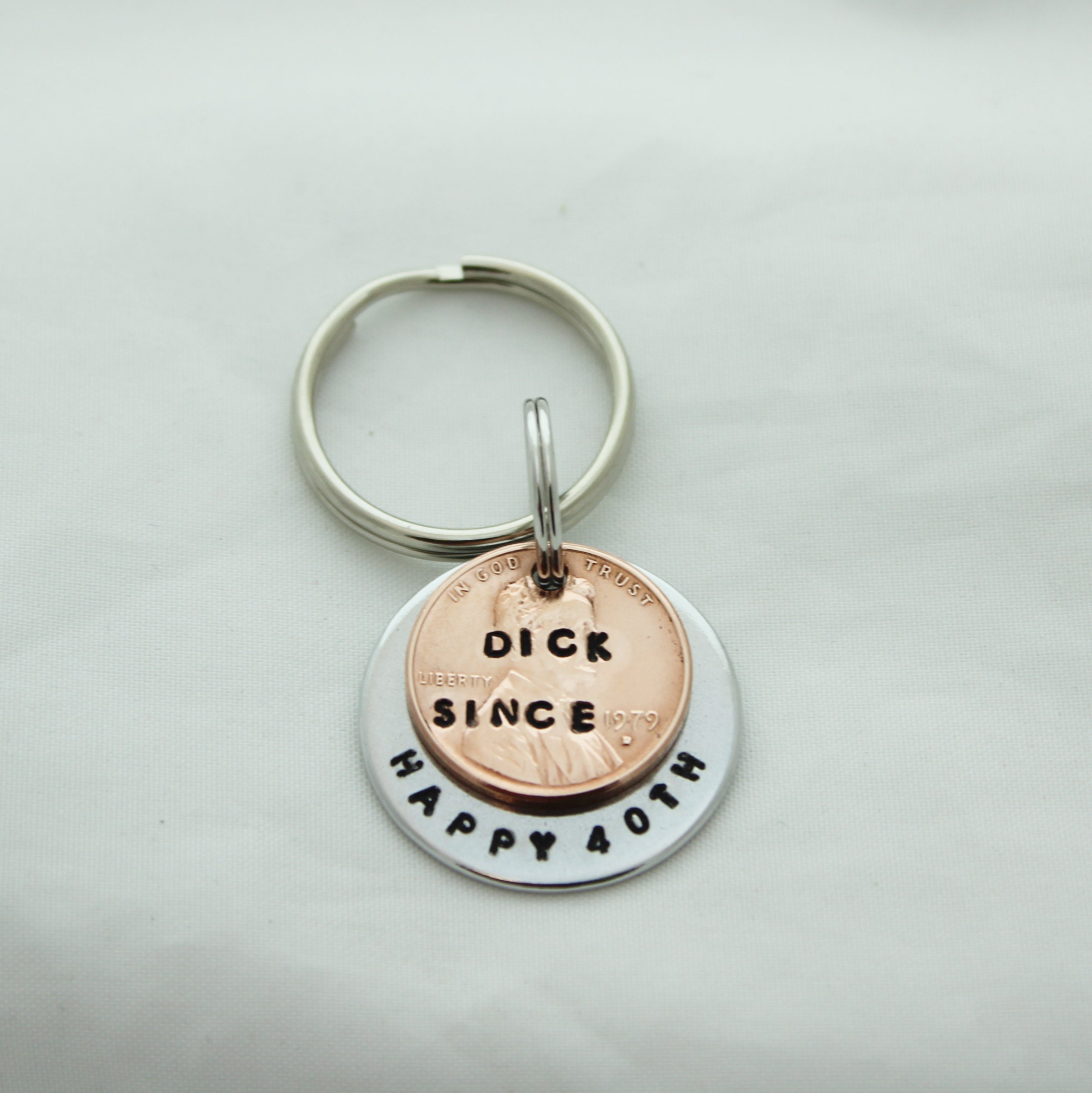 Funny 40th Birthday Penny Keychain, Personalized Gift for Him YOU ...
