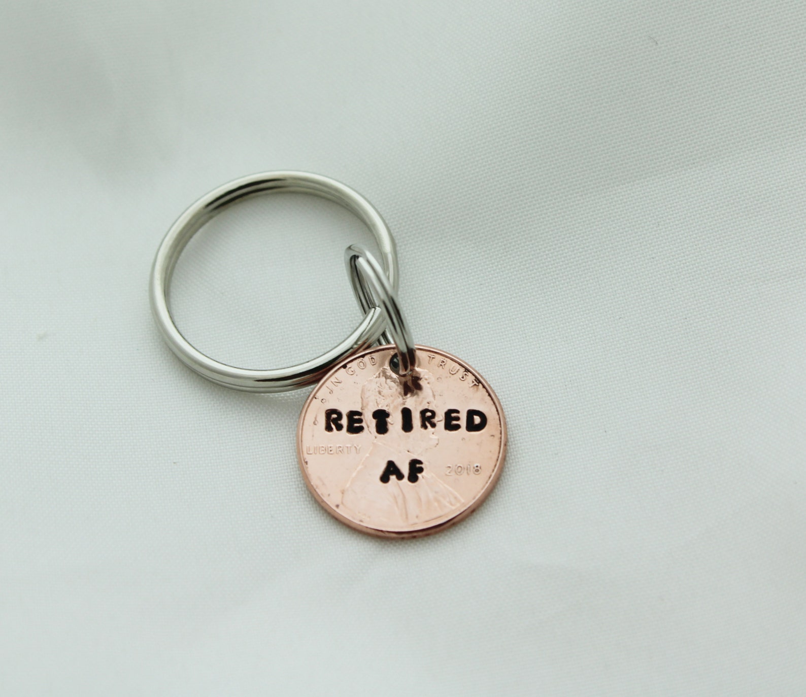 Retirement Keychain Retirement Gifts Penny For Keychain Etsy