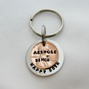 50th Birthday 1976, 50th Birthday Gift, 50th Birthday Men, Penny Gifts, Penny Keychain, 50th Birthday Quotes, Funny Gifts, YOU CHOOSE YEAR