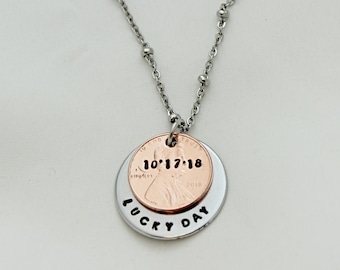 Sobriety Necklace, Sober Anniversary, Sobriety Birthday, Recovery Date, Sobriety Date, Recovery Necklace, Personalized Gift, YOU CHOOSE YEAR