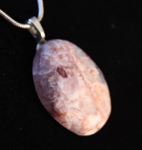 Agate with Quartz Amethyst Vein Necklace