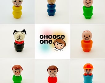 Vintage Fisher Price Little People, Retro Pretend Play Toy, 1960-70s