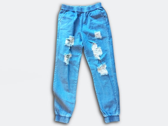 jeans with elastic ankles