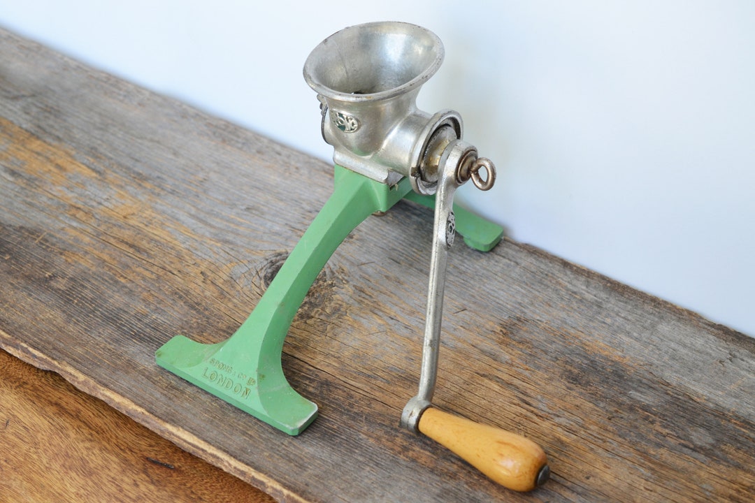 Vintage Spong Meat Grinder Model 301 Turquoise Metal Base Etsy Canada