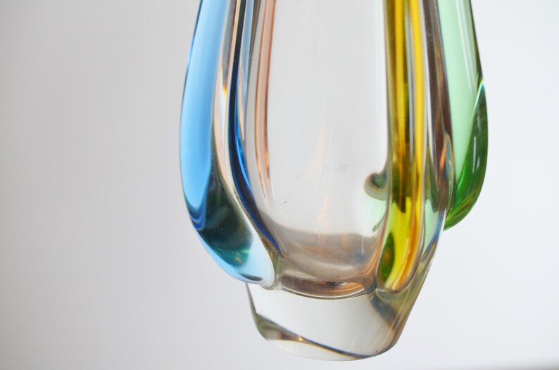 Frantisek Zemek Rhapsody Art Glass Vase, Czech Mid-Century Modern Decor image 2