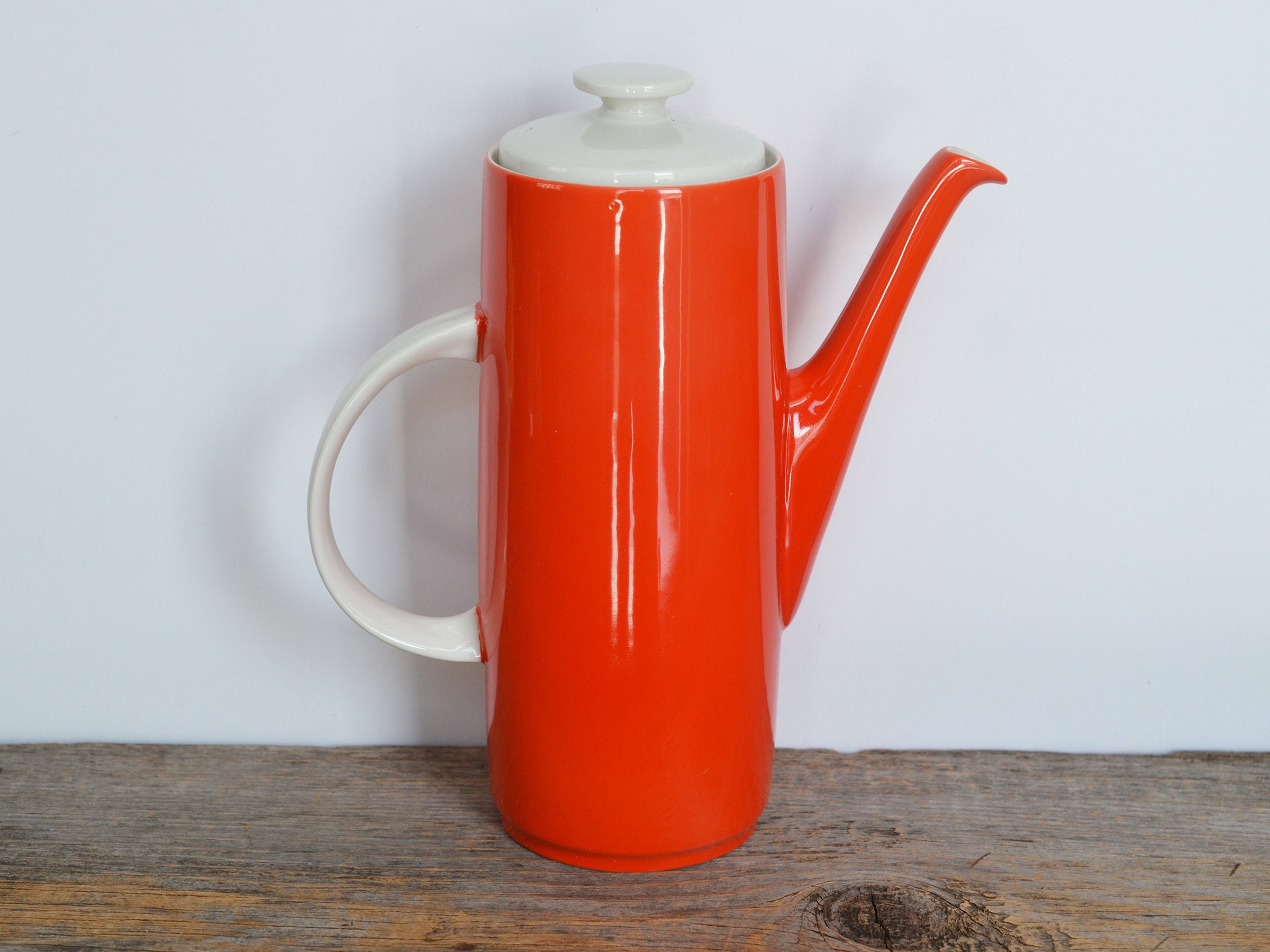 Vintage Orange Coffee Pot Royal Doulton 
