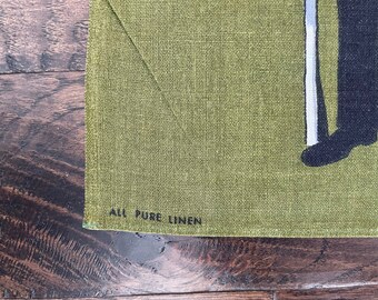 Paño De Té Vintage De Lino Puro – Armas Antiguas Ulster – Totalmente Nuevo Con Etiquetas