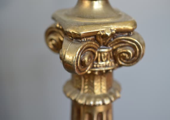 Vintage Brass Lamp on White Marble Base, Made in Italy Circa 1960s, Art  Nouveau Gold Home Decor, Hollywood Regency -  Canada