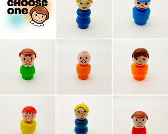 Vintage Fisher Price Little People, Choose One, Pretend Play circa 1960-70s, Retro Children's Toys - GROUP 8