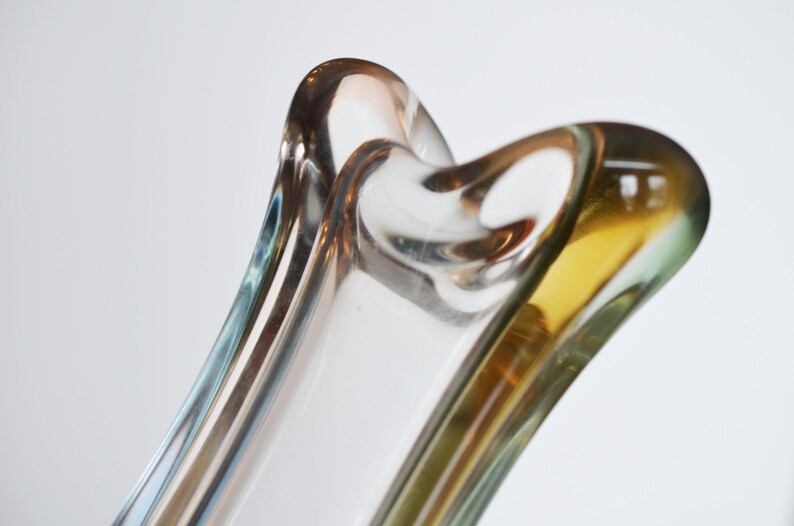 Frantisek Zemek Rhapsody Art Glass Vase, Czech Mid-Century Modern Decor image 4